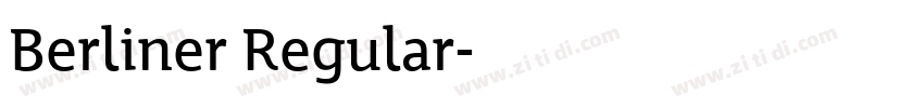 Berliner Regular字体转换